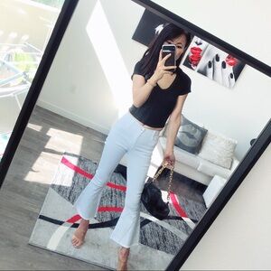 Fashion Nova white flare jeans
